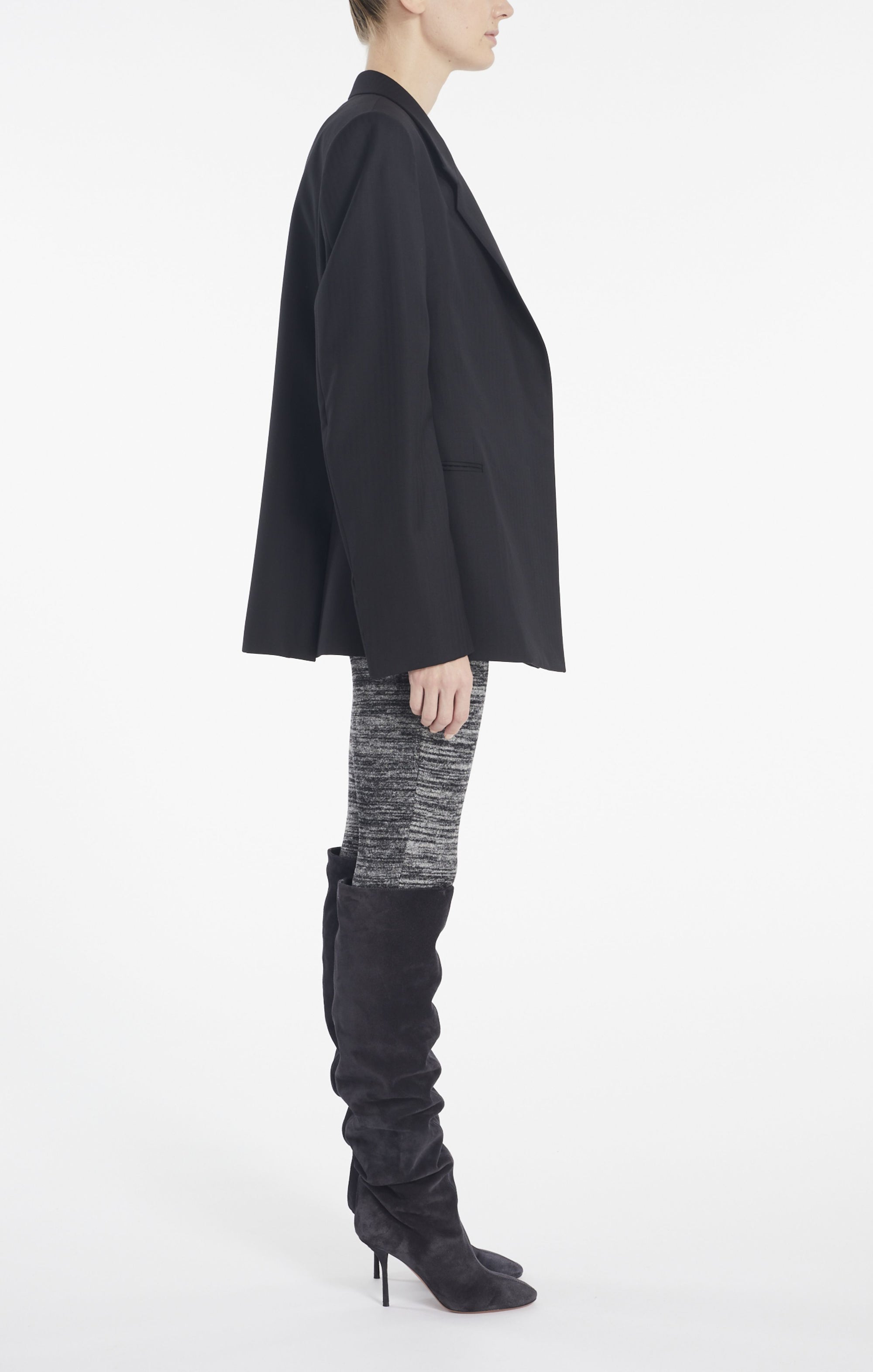Double-breasted wool jacket - Black Alaïa
