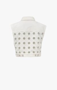 Veste à broderie circulaire - Blanc