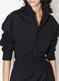 Belted wool jacket - Black Alaïa