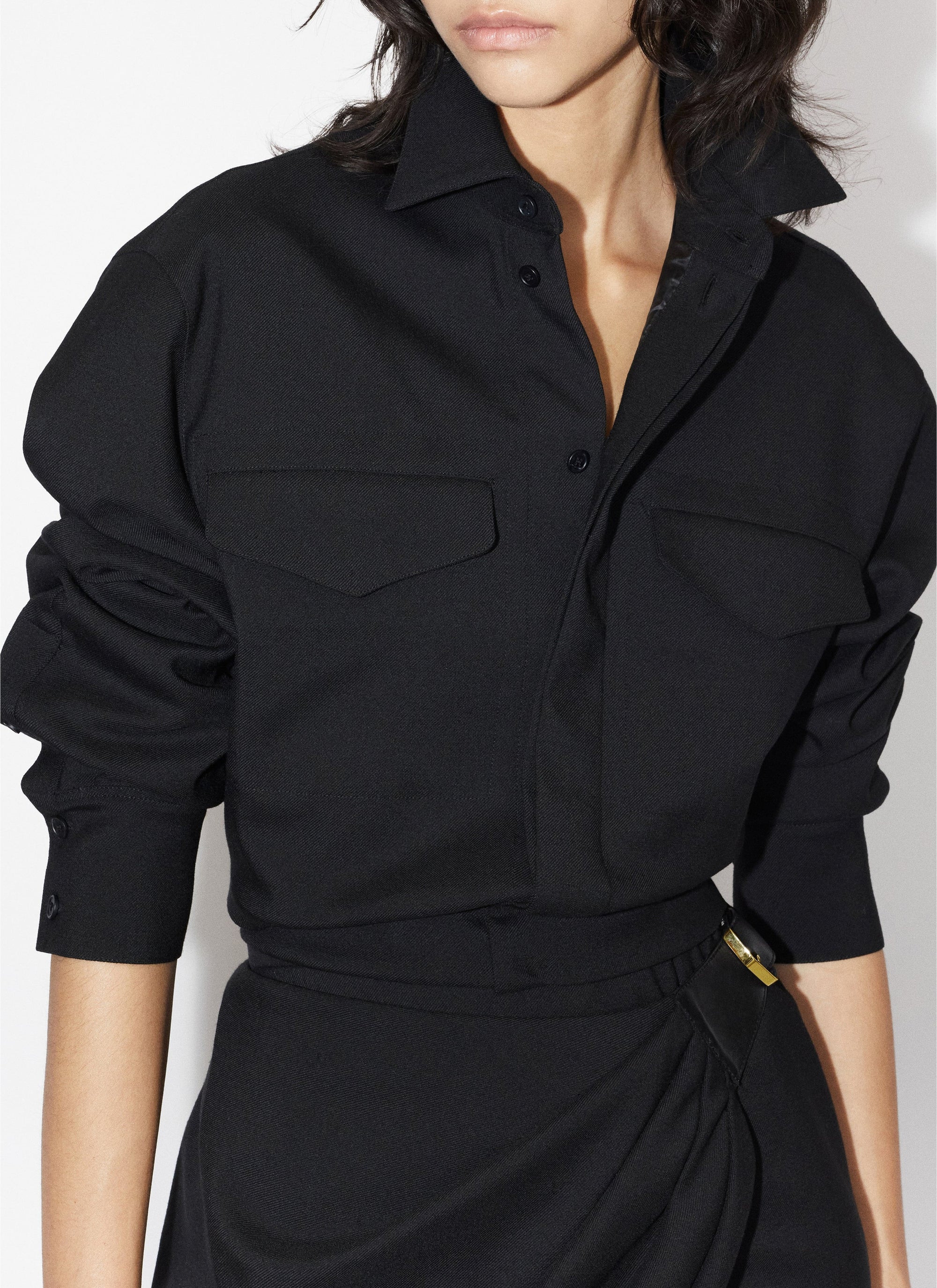 Belted wool jacket - Black Alaïa
