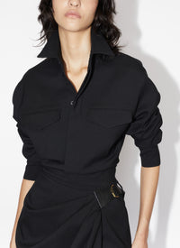 Belted wool jacket - Black Alaïa