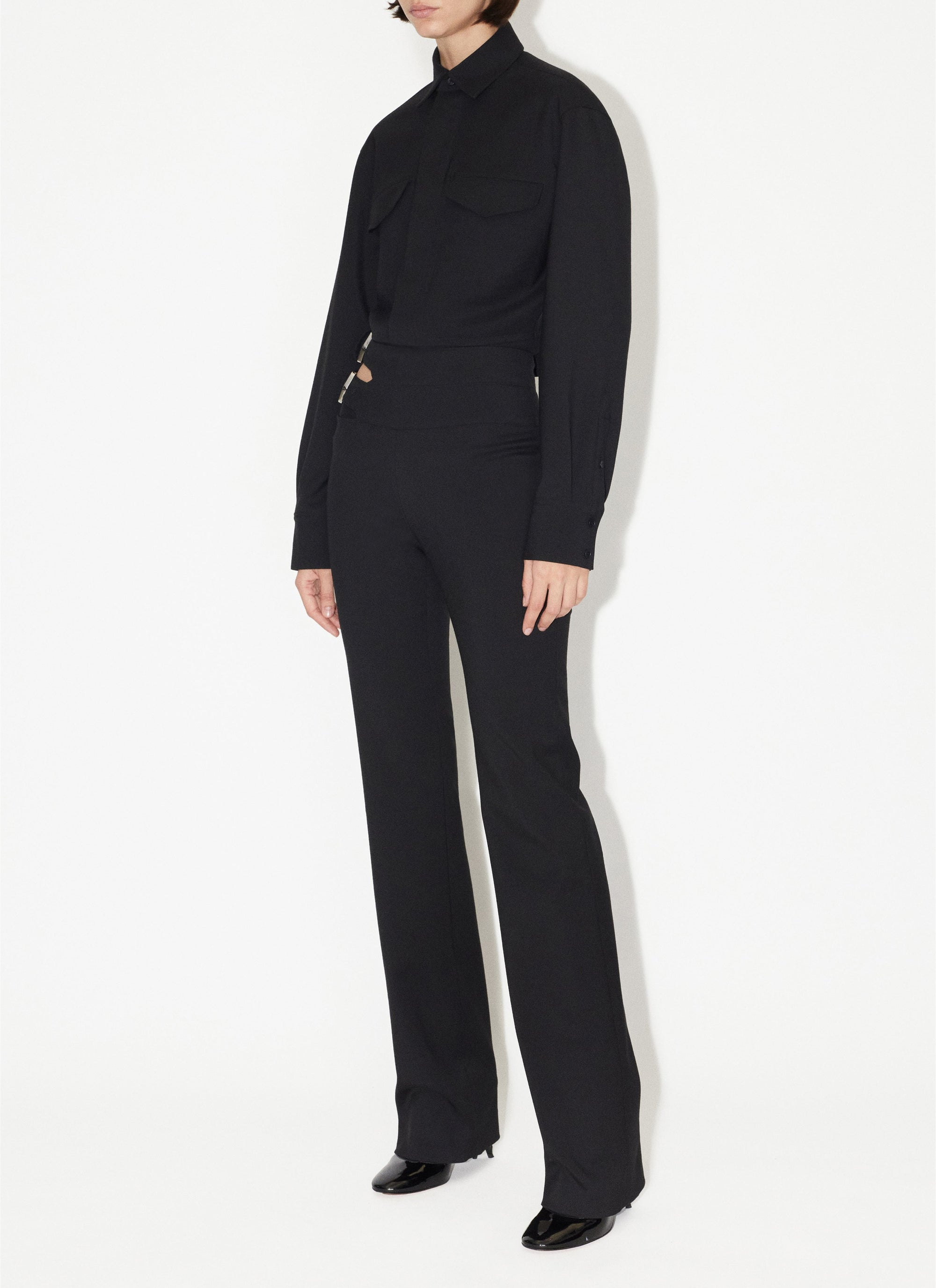 Belted wool jacket - Black Alaïa