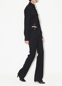 Belted wool jacket - Black Alaïa