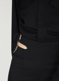 Belted wool jacket - Black Alaïa