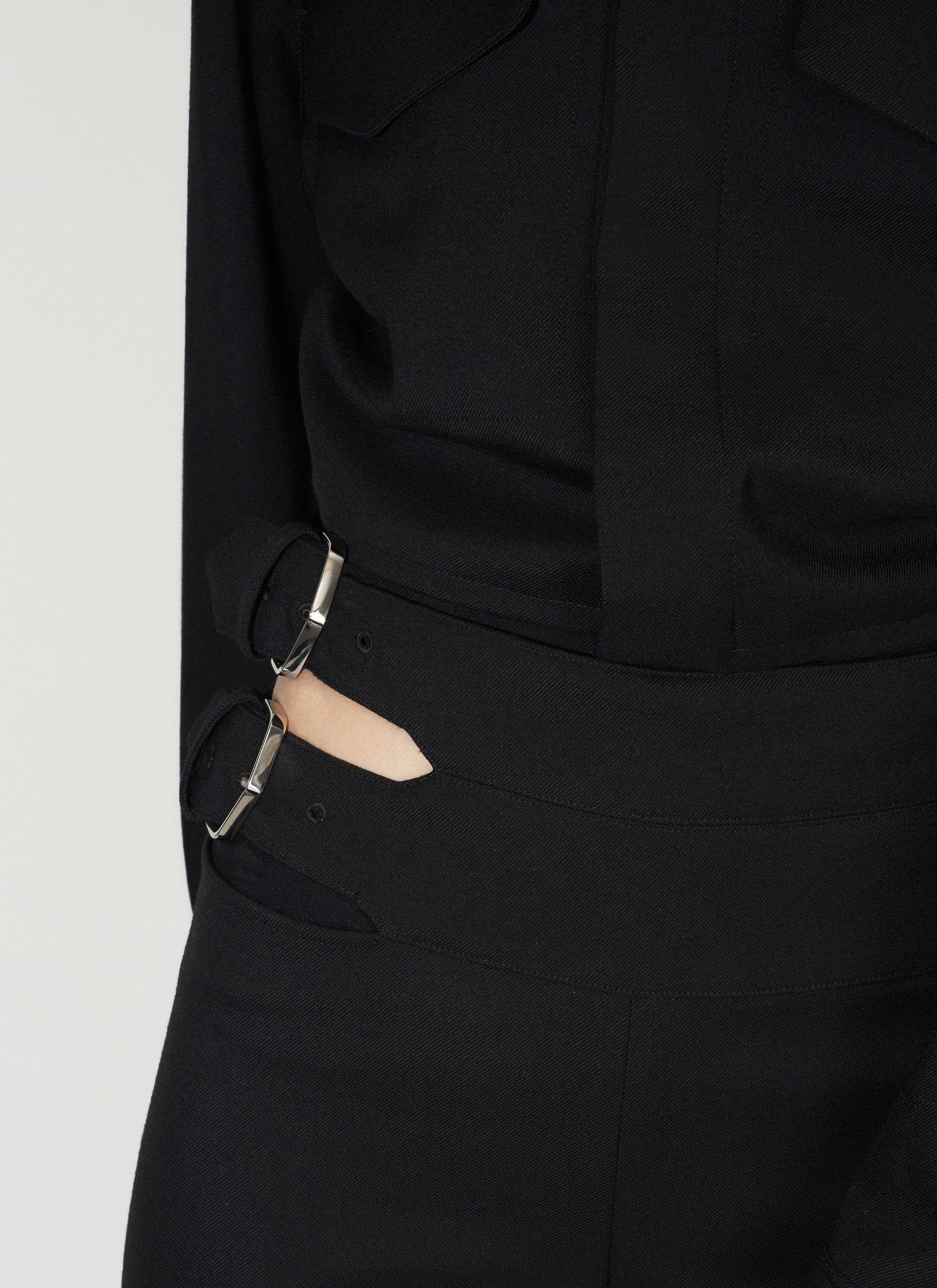 Belted wool jacket - Black Alaïa