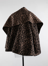 Wool hooded jacket - Flesh & Black