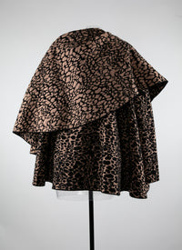 Wool hooded jacket - Flesh & Black
