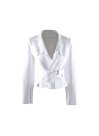 Veste ceinture - Blanc