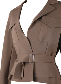 Veste sahara ceinturée - Savane