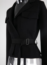 Belted jacket - Black intense