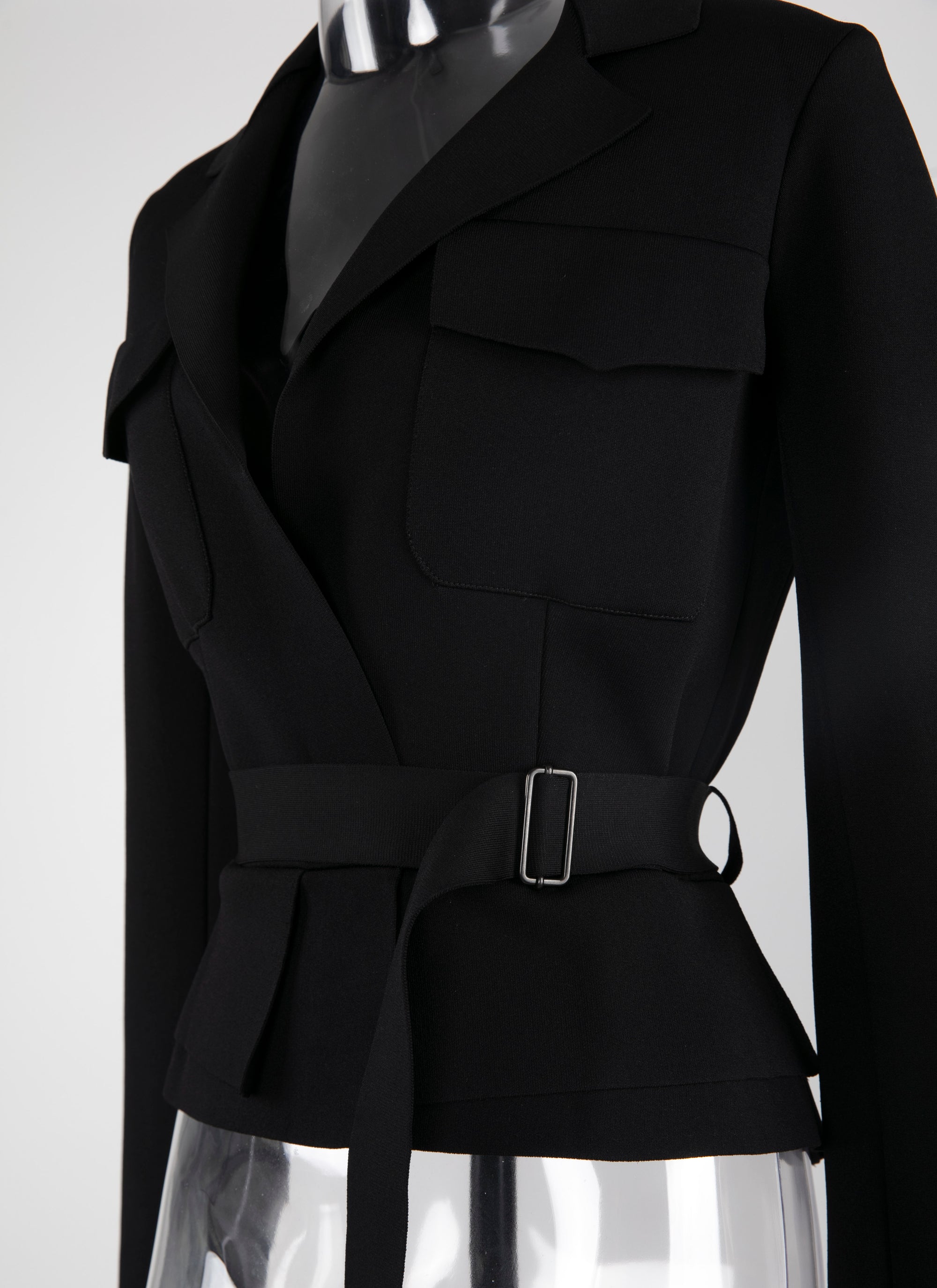 Belted jacket - Black intense