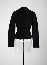 Belted jacket - Black intense