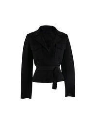 Belted jacket - Black intense