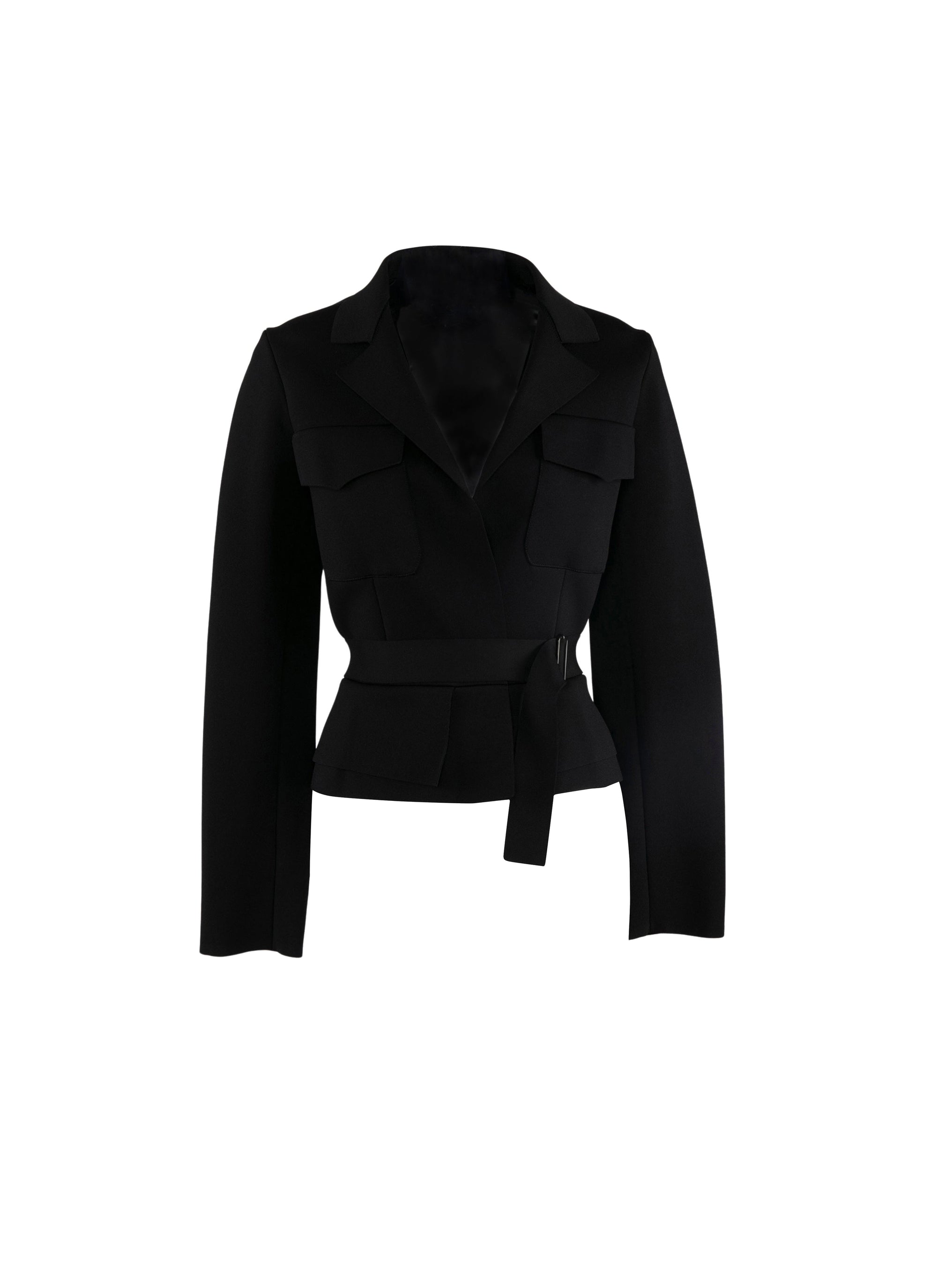 Belted jacket - Black intense