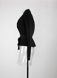 Belted jacket - Black intense
