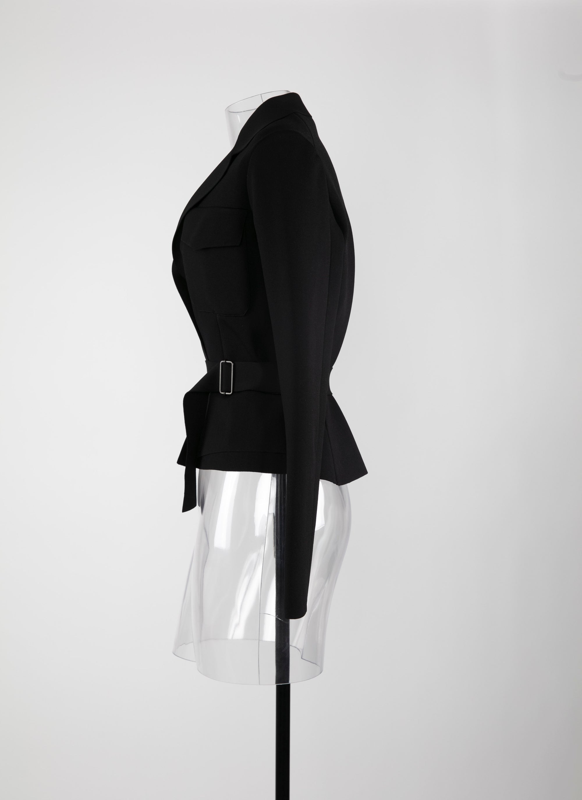 Belted jacket - Black intense