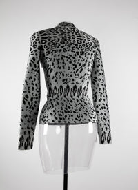 Veste ajustée à manches longues - Gris & Noir