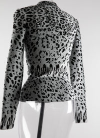 Veste ajustée à manches longues - Gris & Noir