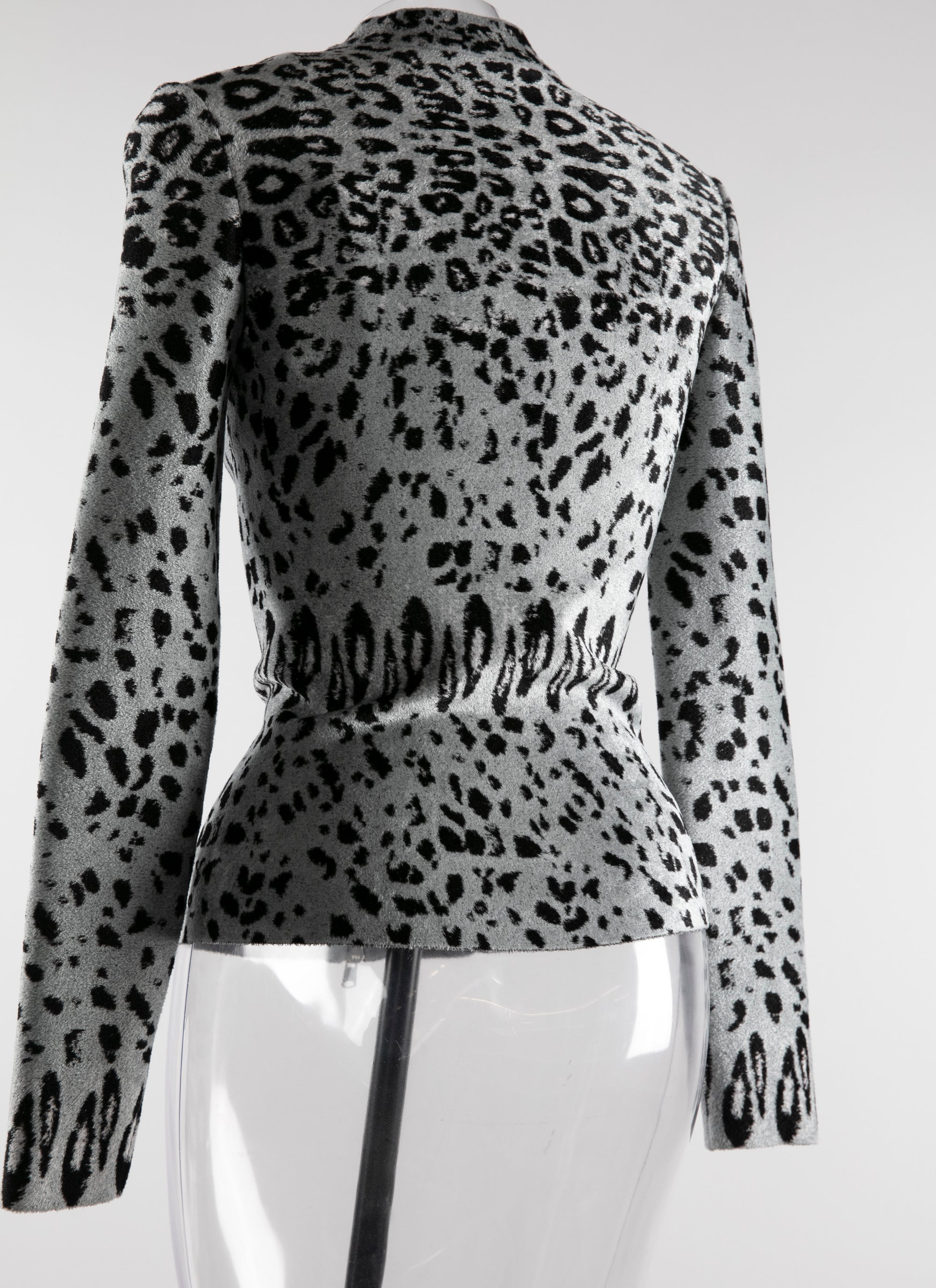 Veste ajustée à manches longues - Gris & Noir