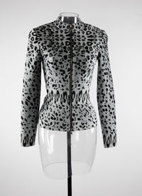 Veste ajustée à manches longues - Gris & Noir