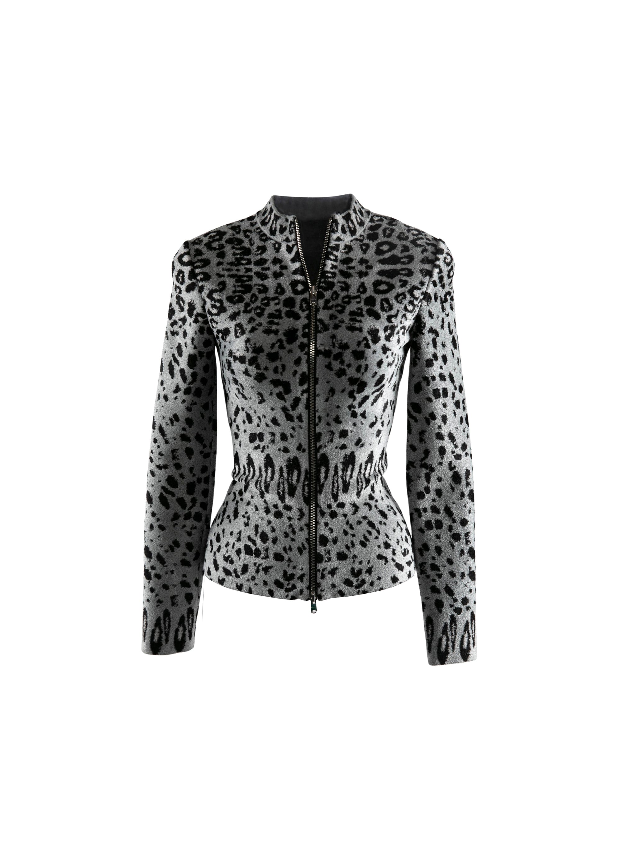 Veste ajustée à manches longues - Gris & Noir