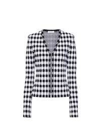 Cardigan à carreaux - Noir & Blanc