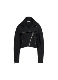 Wool biker jacket - Black Alaïa