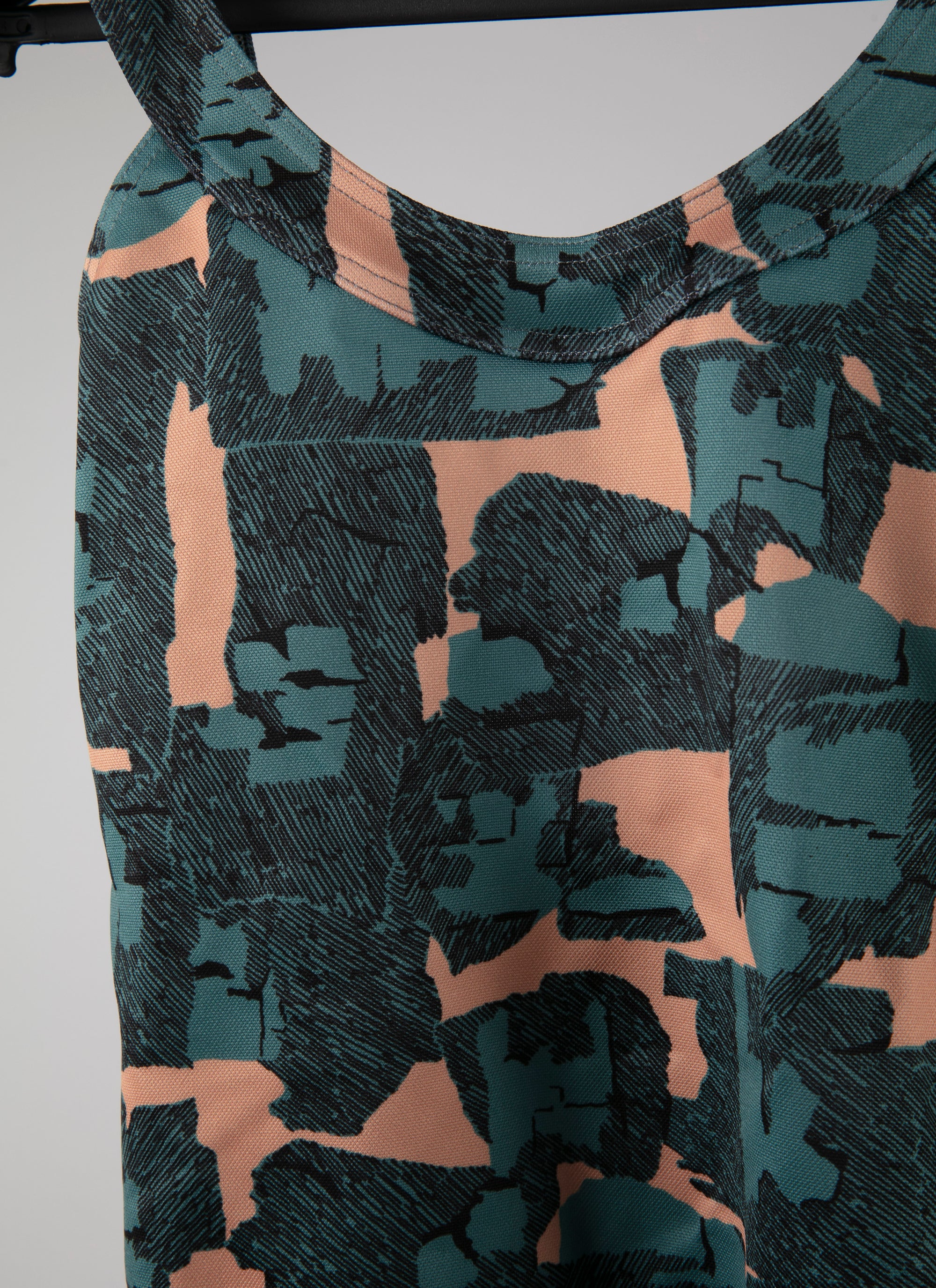 1-piece print swimming costume - Chair & Green