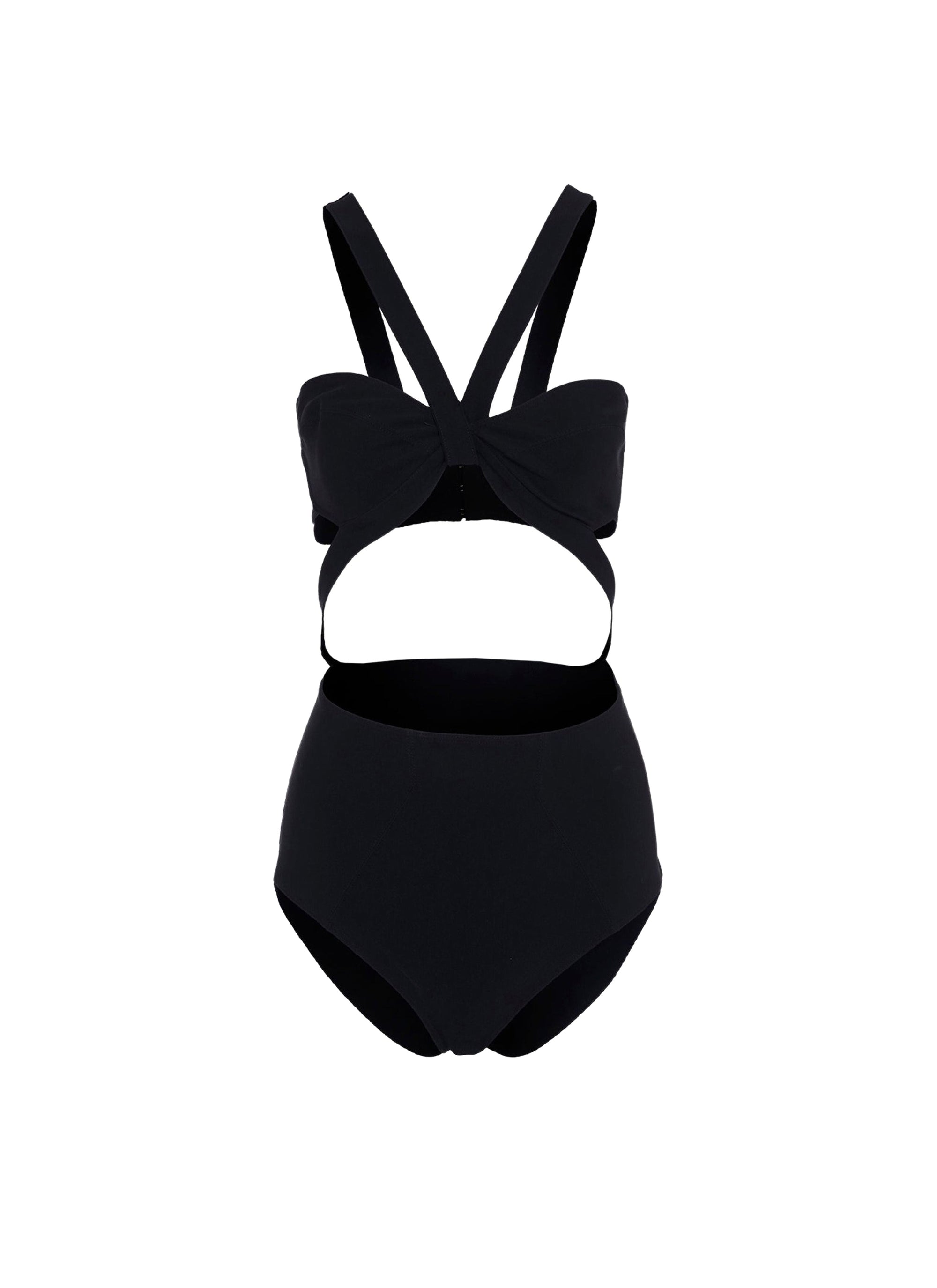 One-piece swimming costume bikini - Black Alaïa