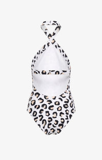 One-piece swimming costume - White & Black