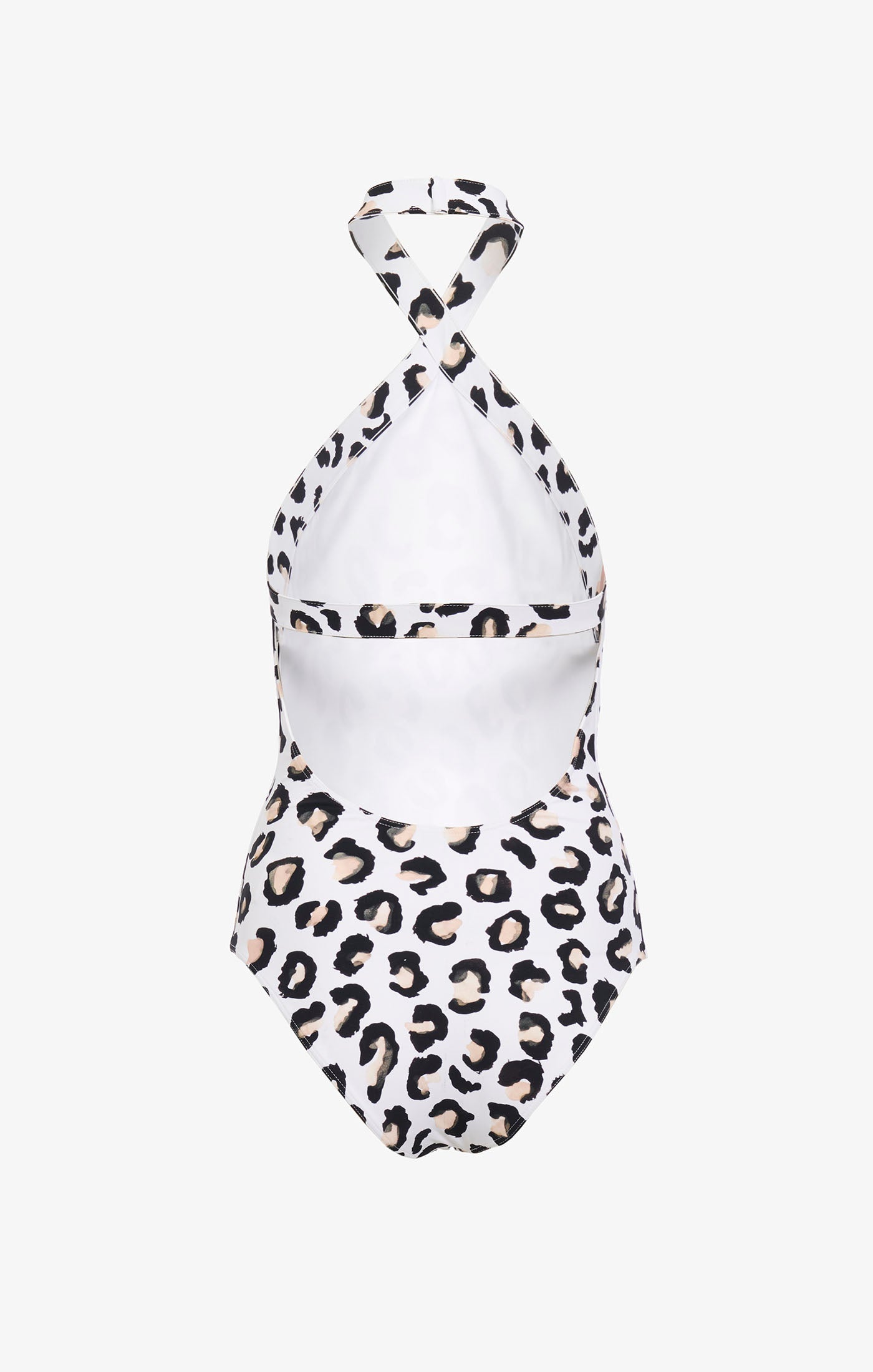 One-piece swimming costume - White & Black