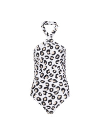 One-piece swimming costume - White & Black