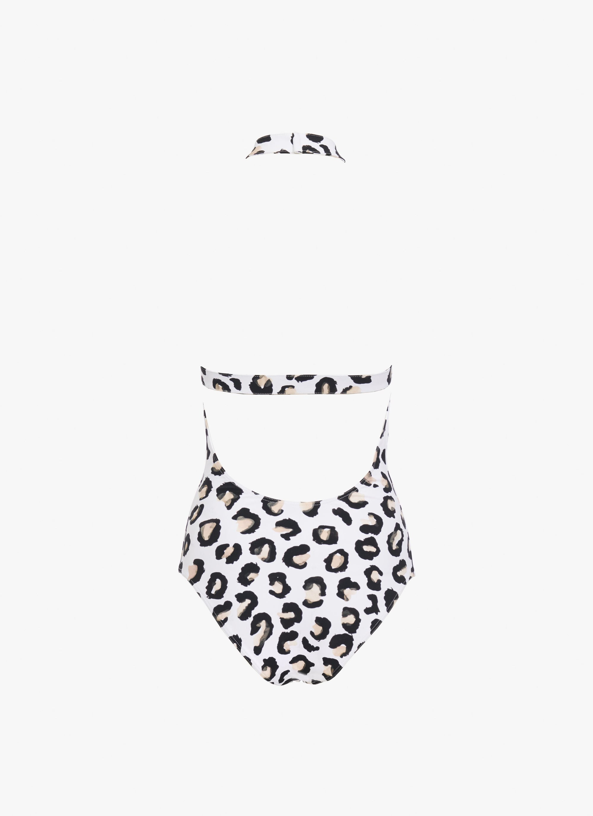 One-piece swimming costume - White & Black