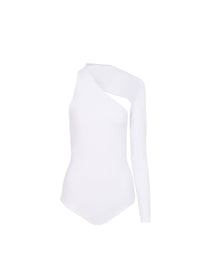 Asymmetric Swimsuit - White