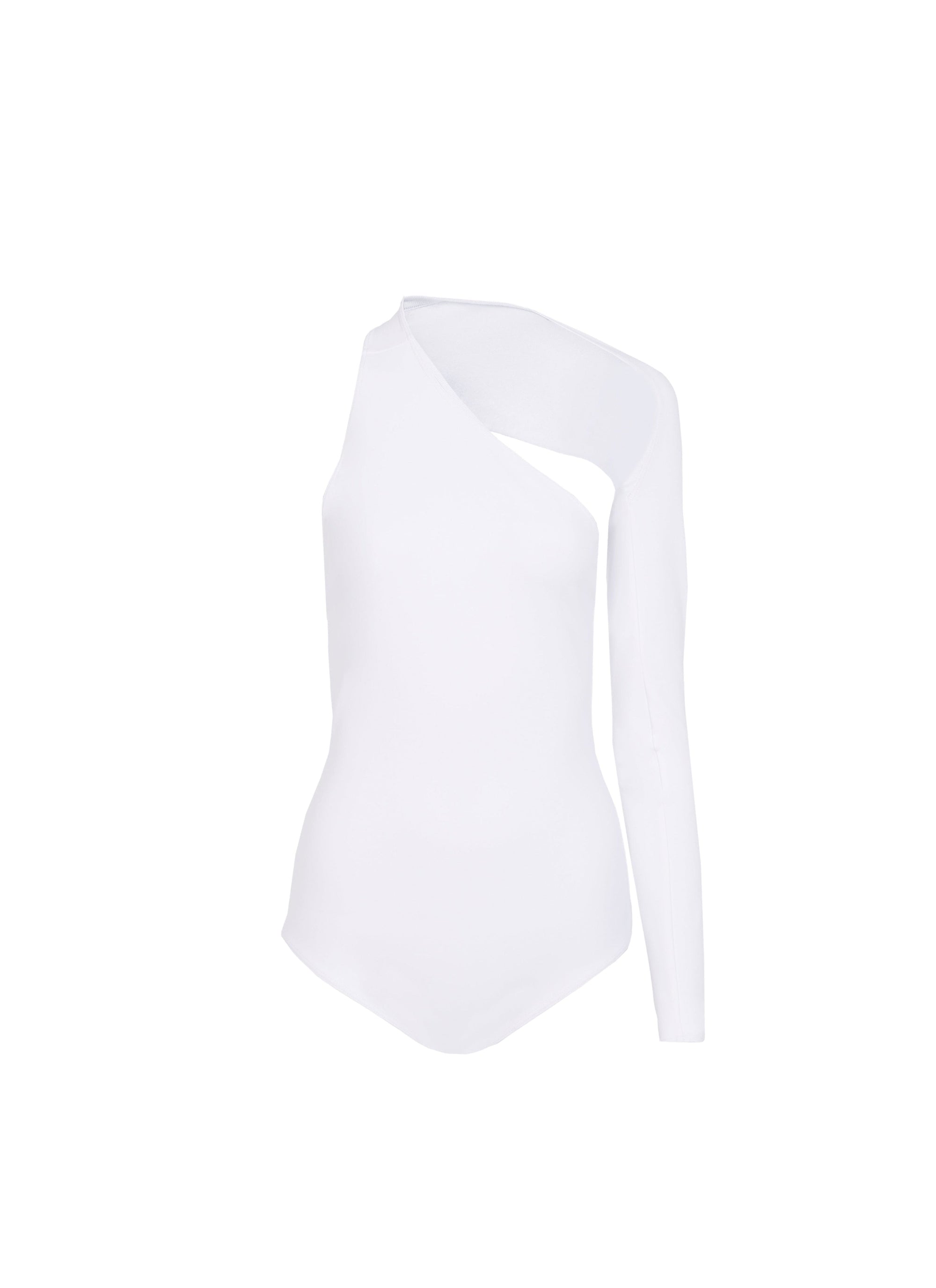 Asymmetric Swimsuit - White