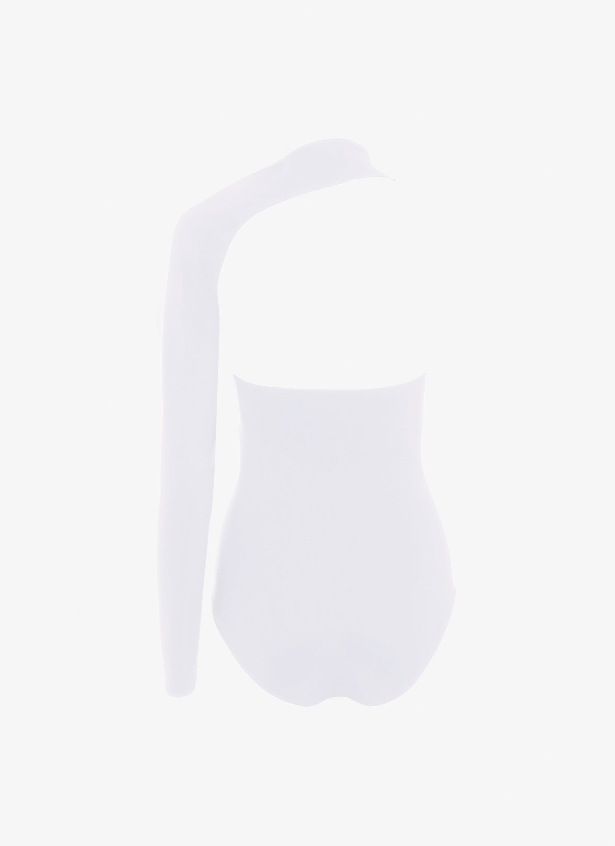 Asymmetric Swimsuit - White