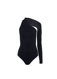 Maillot asymétrique - Noir Alaïa