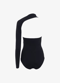 Asymmetric swimming costume - Alaia Black
