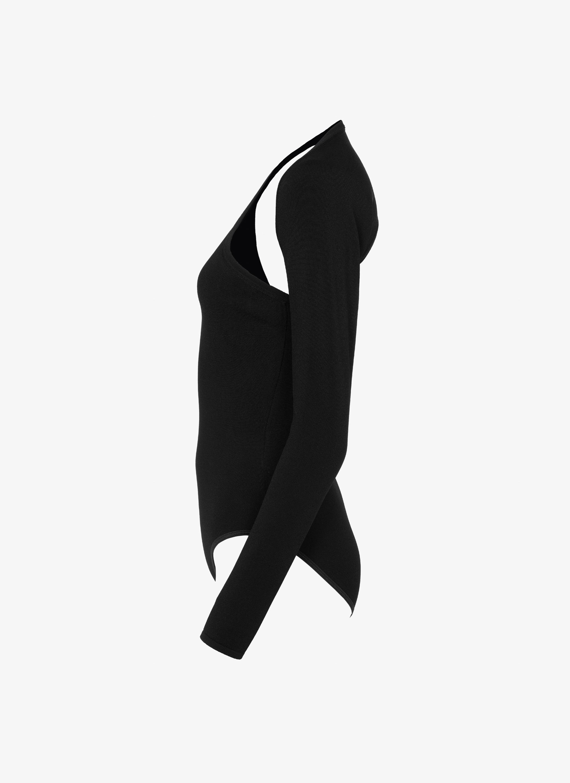Asymmetric swimming costume - Alaia Black