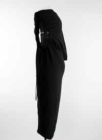Robe drapée - Noir Alaia