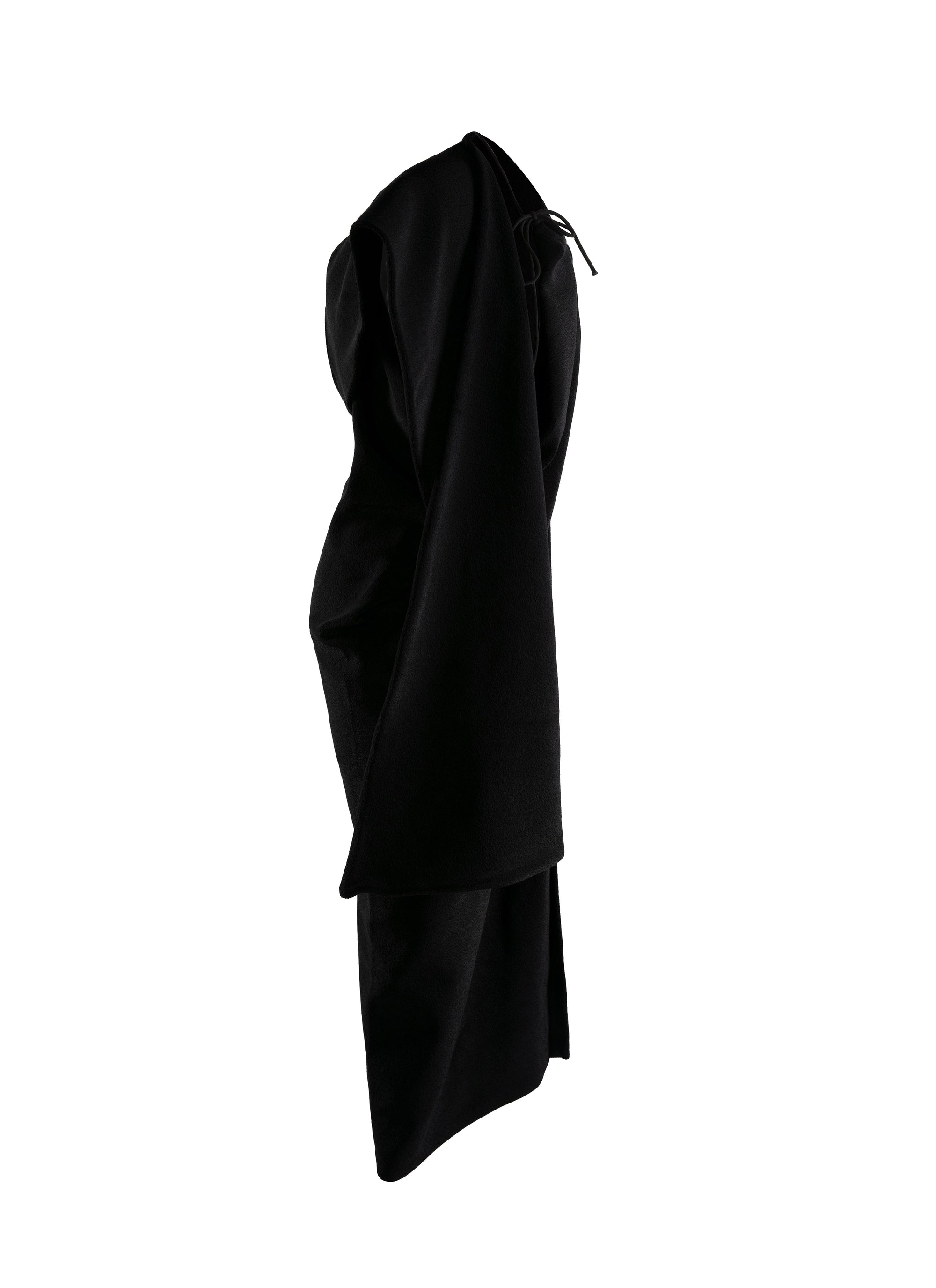 Robe de bain à capuche drapée - Noir Alaïa