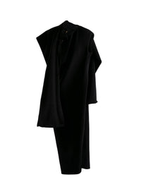 Robe de bain à capuche drapée - Noir Alaïa