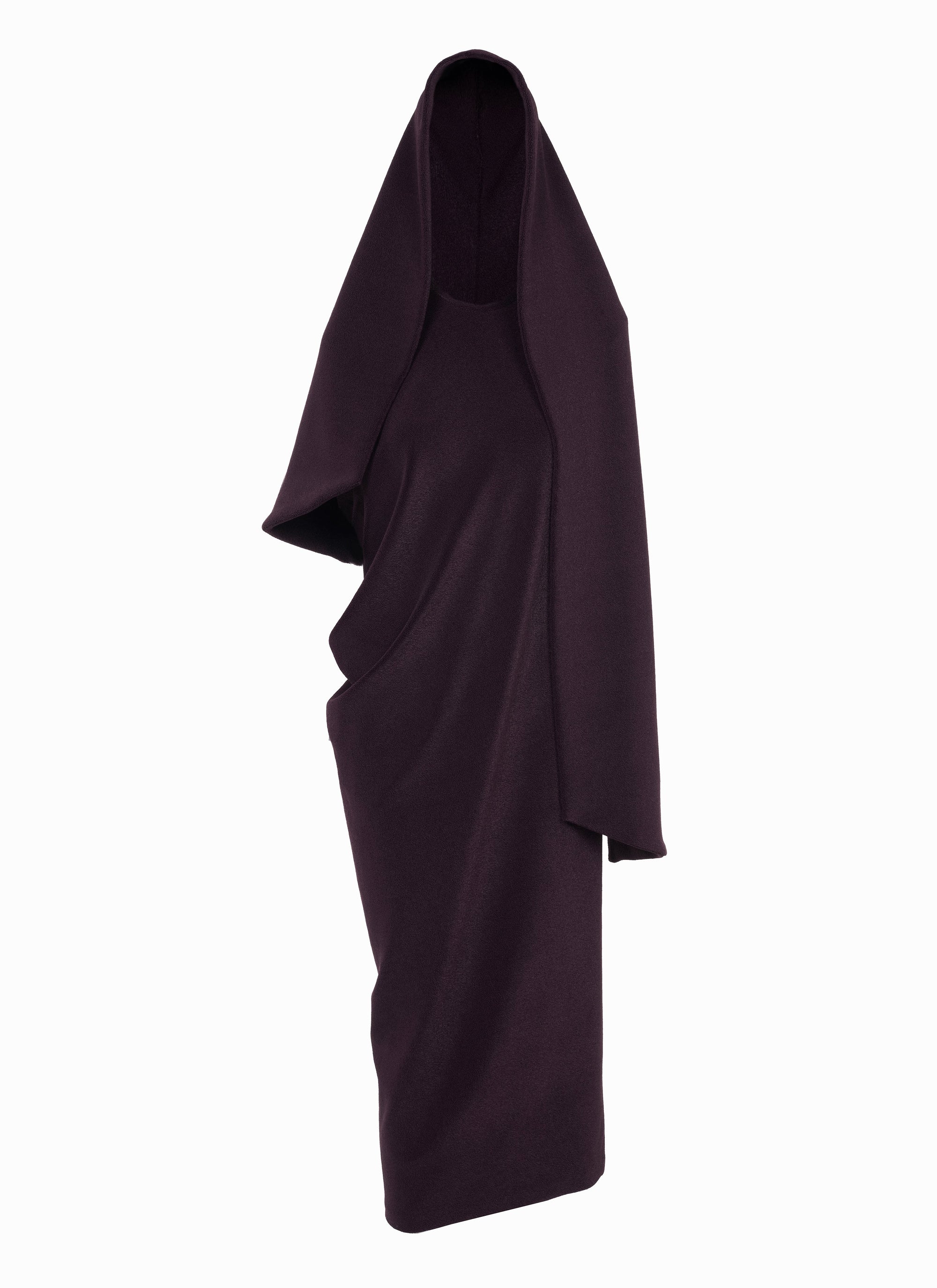 Hooded Bath Robe - Aubergine