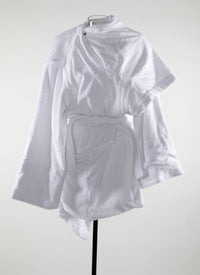 Peignoir ceinture - Blanc