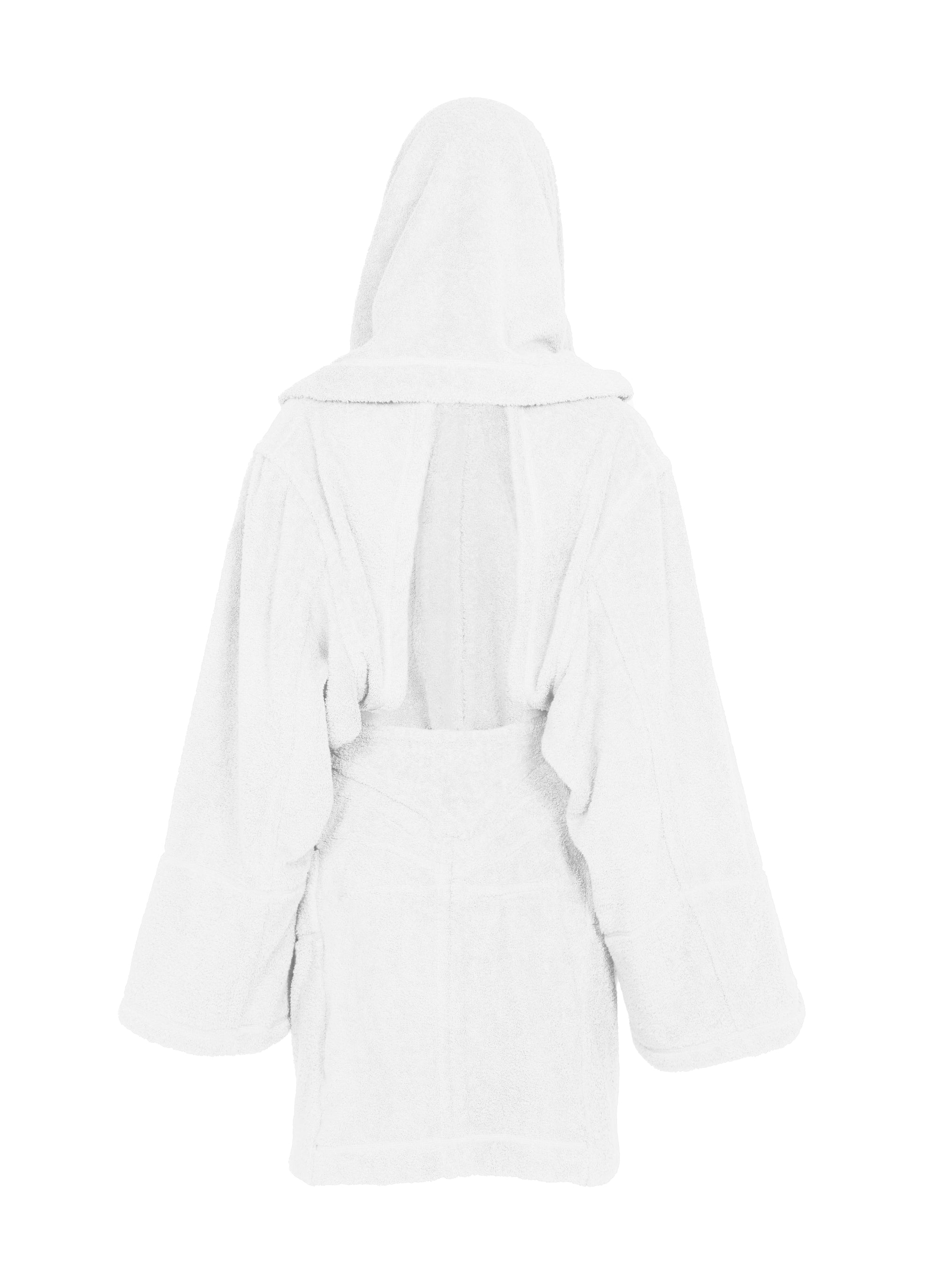 Bathrobe with belt - White