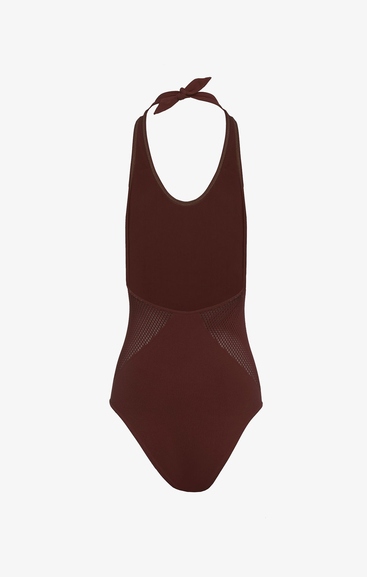 Seamless Halter Swimsuit - Dark brown
