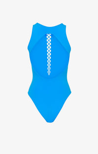 Maillot de bain corset une pièce - Azur
