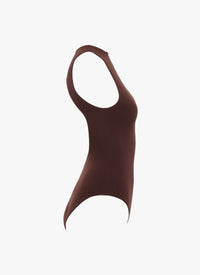 Maillot de bain corset une pièce - Brun foncé