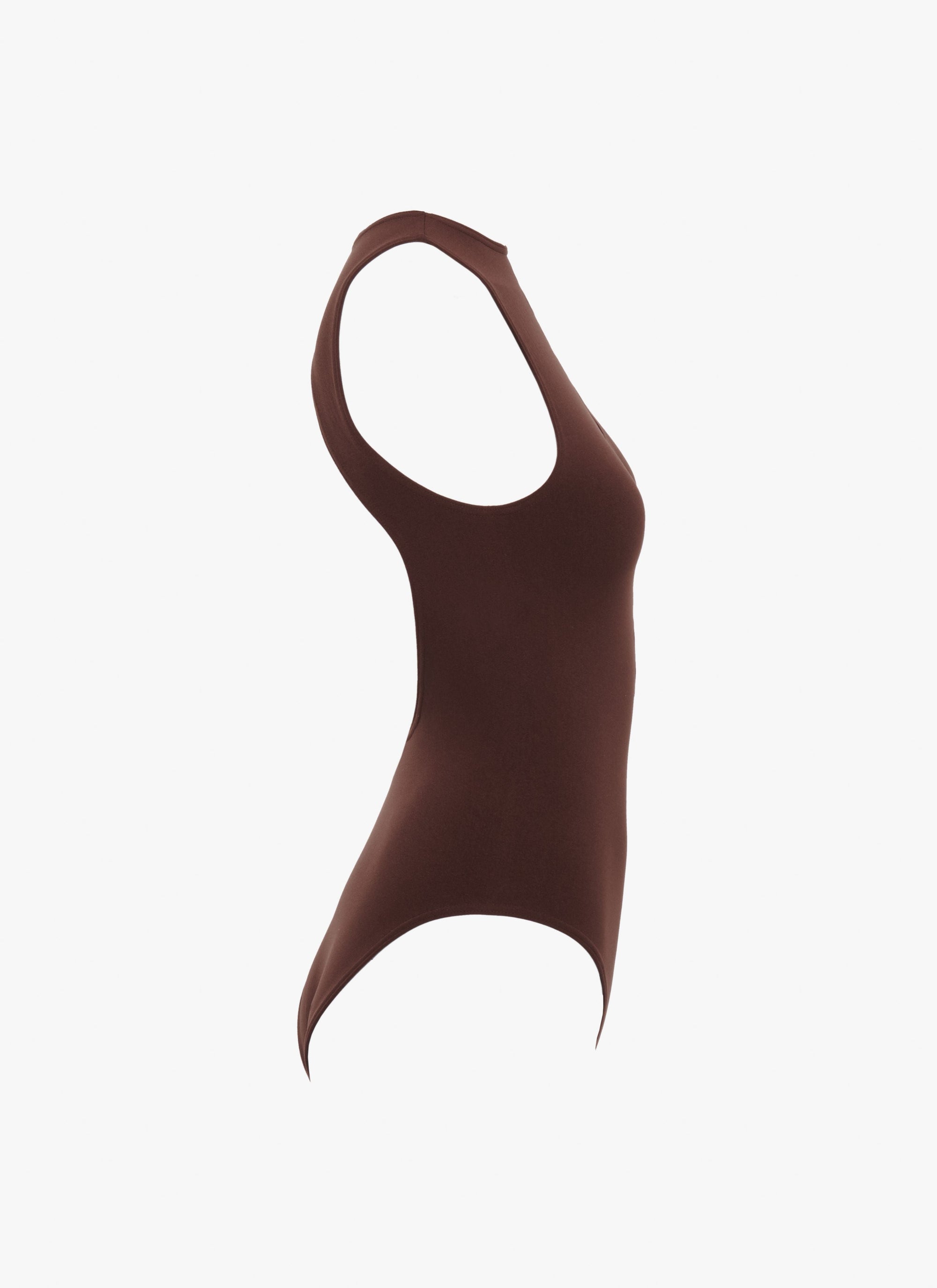 Maillot de bain corset une pièce - Brun foncé