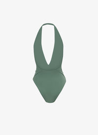 Maillot de bain dos nu sculptant - Sauge